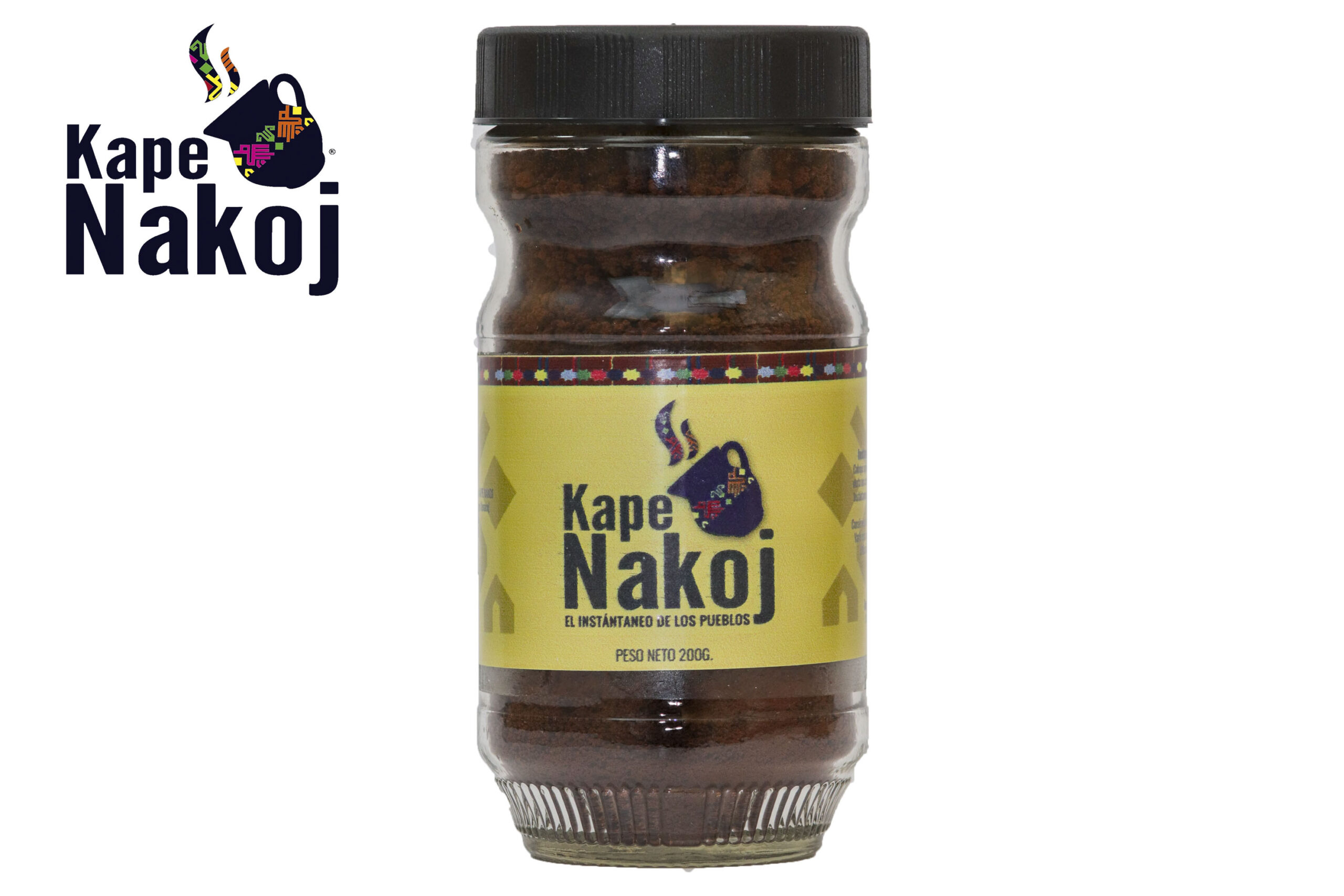 Kape Nakoj arabica instant coffee powder (e 200g), made from coffee beans from regions of Guatemala at over 1370 meters above sea level.